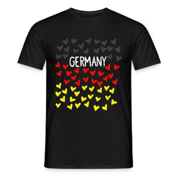 soccer football germany soccer team - Men's T-Shirt - black - Front - AI Model Male 178 light (178cm)