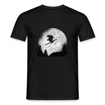 Idée cadeau ski skieur ski sports d'hiver - T-shirt homme - noir - Devant - AI Model Male 178 light (178cm)