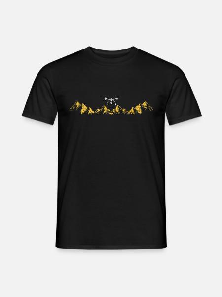Pomysł na prezent z drona - T-shirt męski - czarny