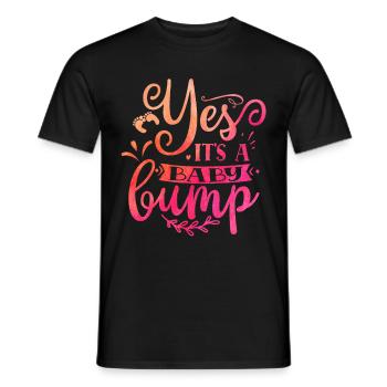 Yes it s a baby bump - T-shirt homme - noir - Devant - AI Model Male 178 light (178cm)