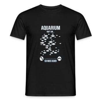 Aquarium Aquarian Poissons Aquaristiques Poissons d’ornement - T-shirt homme - noir - Devant - AI Model Male 178 light (178cm)
