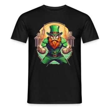 St. Patrick's Day Kleeblatt Kobold - Männer T-Shirt - Schwarz - Vorne - AI Model Male 178 light (178cm)