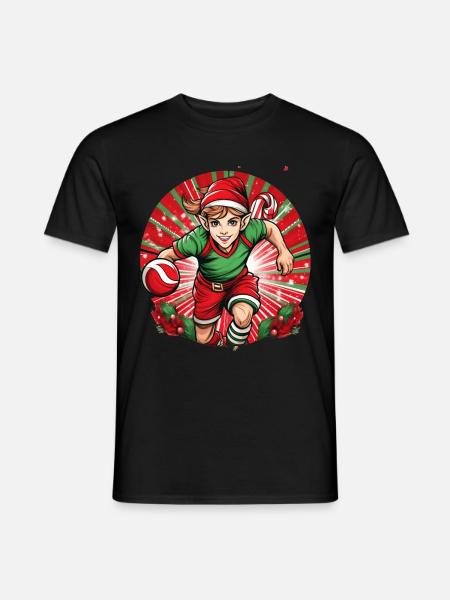 Elfe de Noël Handball - T-shirt homme - noir