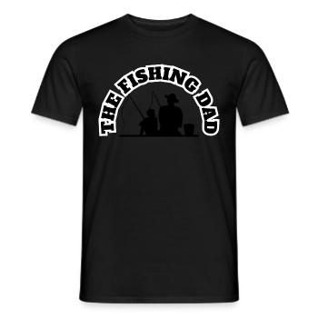 The Fishing Dad With Son Black - Men's T-Shirt - black - Front - AI Model Male 178 light (178cm)