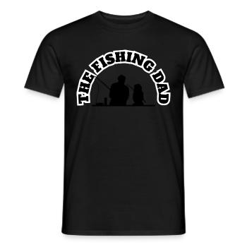 The Fishing Dad With Daughter Fishing Black - Men's T-Shirt - black - Front - AI Model Male 178 light (178cm)