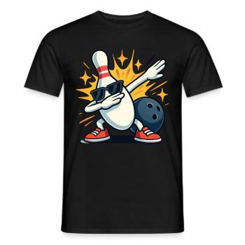 Bowling Pin Dabbing Dab Sonnenbrille Bowlingkugel - Männer T-Shirt - Schwarz - Vorne - AI Model Male 178 light (178cm)