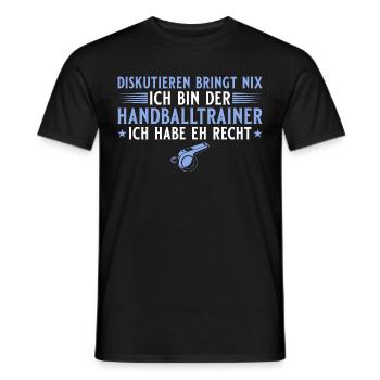 Diskutieren bringt nix - Handballtrainer - Männer T-Shirt - Schwarz - Vorne - AI Model Male 178 light (178cm)
