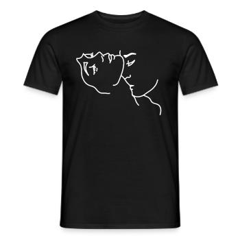 Kuss Hals Liebe - Männer T-Shirt - Schwarz - Vorne - AI Model Male 178 light (178cm)