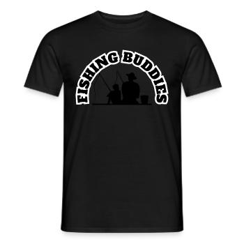 Best Friends Father With Son Fishing Black - Men's T-Shirt - black - Front - AI Model Male 178 light (178cm)
