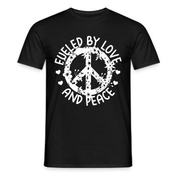 Hippies - T-shirt homme - noir - Devant - AI Model Male 178 light (178cm)