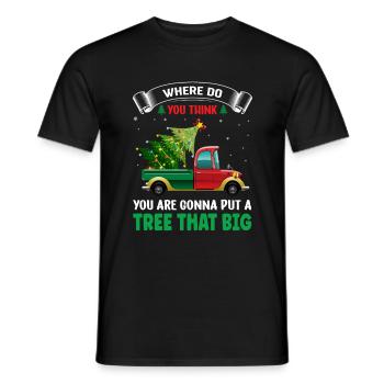 Weihnachten mit Weihnachtsbaum Design - Männer T-Shirt - Schwarz - Vorne - AI Model Male 178 light (178cm)