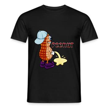 peenut peanut pee nut - Men's T-Shirt - black - Front - AI Model Male 178 light (178cm)