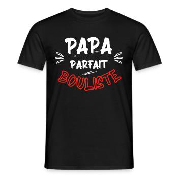 Papa parfait bouliste / pétanque / cadeau / boule - T-shirt homme - noir - Devant - AI Model Male 178 light (178cm)