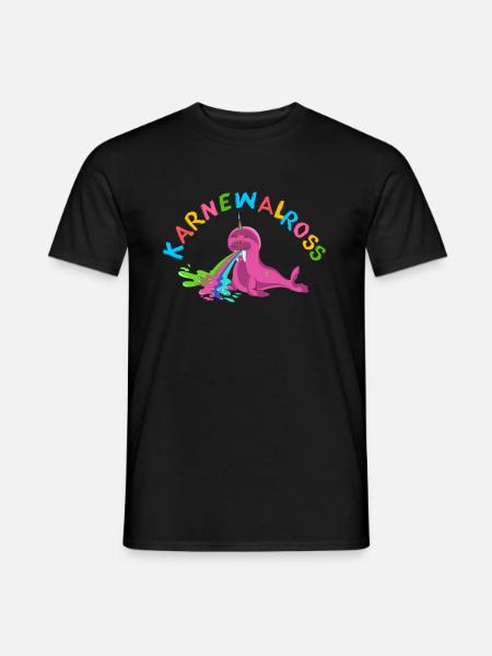 karnewalross,konfetti,karneval,walross - Männer T-Shirt - Schwarz