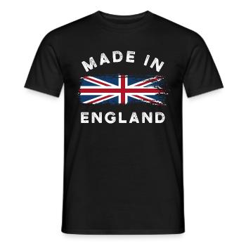 Made in England - England Flag - Men's T-Shirt - black - Front - AI Model Male 178 light (178cm)