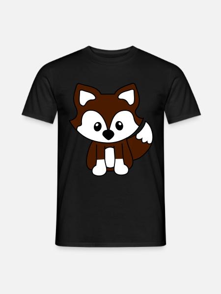 Süßer Fuchs - Männer T-Shirt - Schwarz