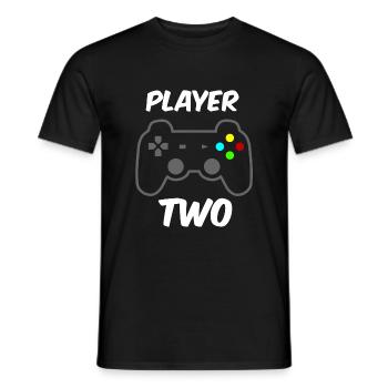 Player ONE - Player TWO Partnerlook - T-shirt homme - noir - Devant - AI Model Male 178 light (178cm)