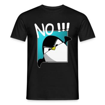 Non!!! drôle de pingouin, dictons drôles, chemise - T-shirt homme - noir - Devant - AI Model Male 178 light (178cm)