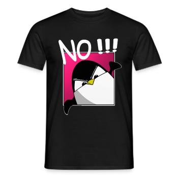 Non!!! drôle de pingouin, dictons drôles, chemise - T-shirt homme - noir - Devant - AI Model Male 178 light (178cm)