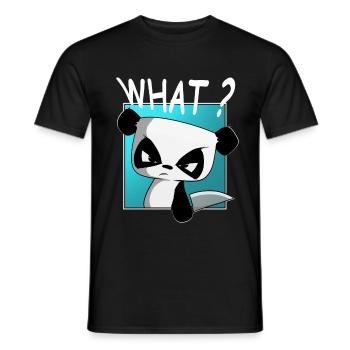 Quoi? drôle de panda, dictons drôles, chemise - T-shirt homme - noir - Devant - AI Model Male 178 light (178cm)