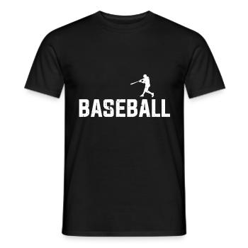base-ball - T-shirt homme - noir - Devant - AI Model Male 178 light (178cm)