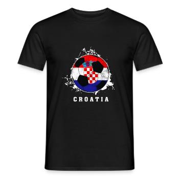  en Croatie - T-shirt homme - noir - Devant - AI Model Male 178 light (178cm)