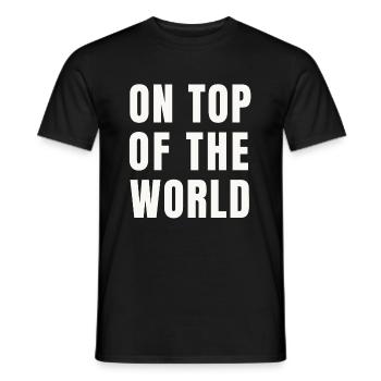 Au sommet du monde (idée cadeau) - T-shirt homme - noir - Devant - AI Model Male 178 light (178cm)
