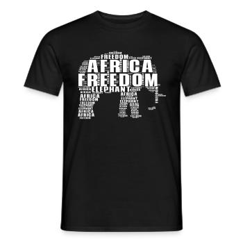 Elephant Family Mama Baby Africa - Men's T-Shirt - black - Front - AI Model Male 178 light (178cm)