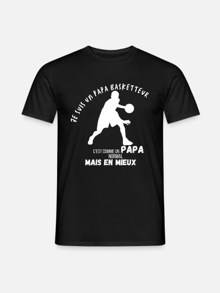 papa basketteur - T-shirt homme - noir