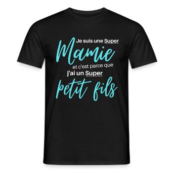 Je suis une super Mamie - T-shirt homme - noir - Devant - AI Model Male 178 light (178cm)