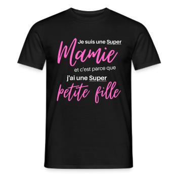 Je suis une super Mamie - T-shirt homme - noir - Devant - AI Model Male 178 light (178cm)