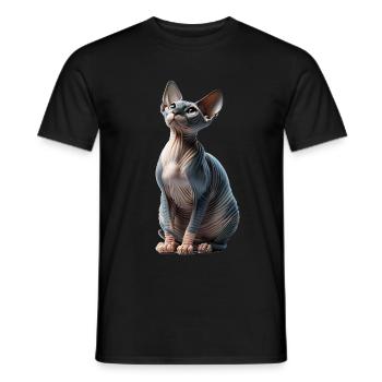 Sphynxkatze Sphynx Cat - Männer T-Shirt - Schwarz - Vorne - AI Model Male 178 light (178cm)
