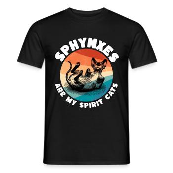Sphynxkatze Sprüche Nacktkatze - Männer T-Shirt - Schwarz - Vorne - AI Model Male 178 light (178cm)