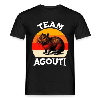 Team Aguti - Männer T-Shirt - Schwarz - Vorne - AI Model Male 178 light (178cm)