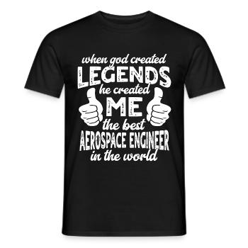 Best Aeronautical Engineer Legend - Men's T-Shirt - black - Front - AI Model Male 178 light (178cm)