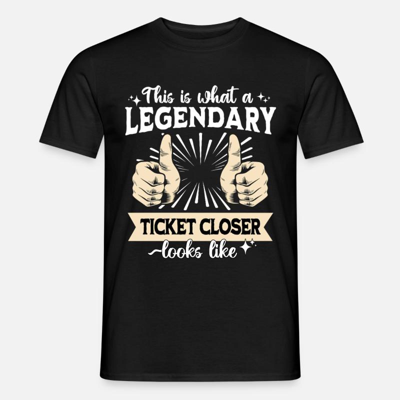 Legendärer IT Ticket - Männer T-Shirt - Schwarz