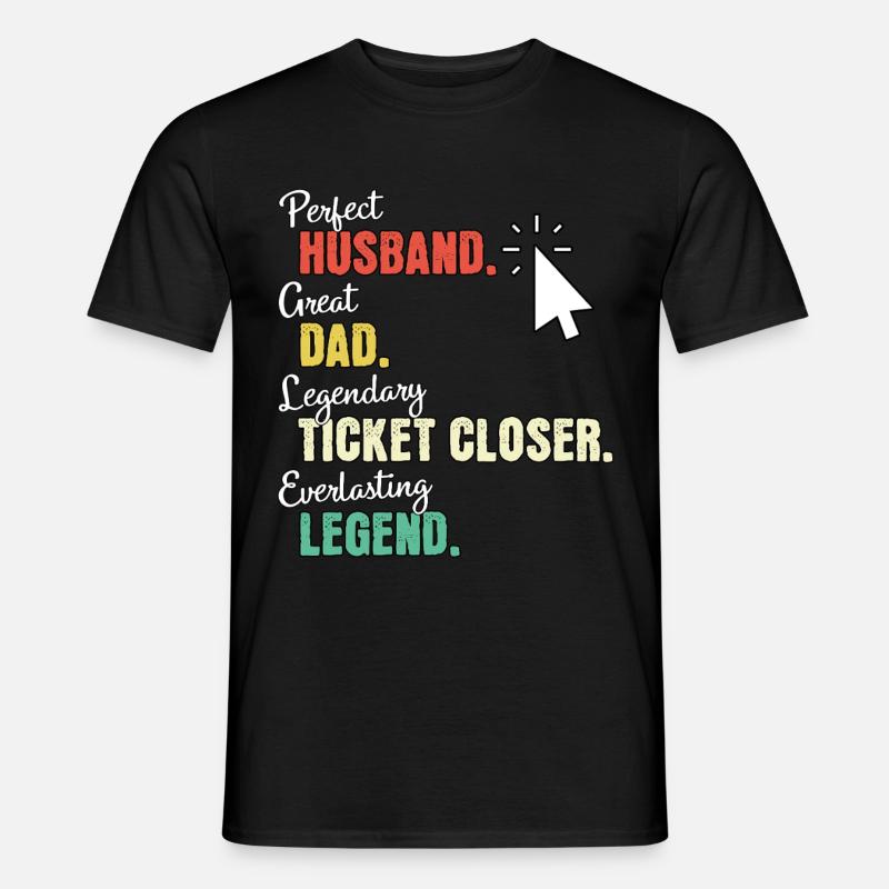 IT Ticket Papa - Männer T-Shirt - Schwarz