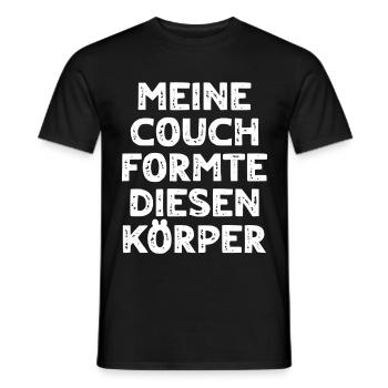 Meine Couch Formte Diesen Körper - Männer T-Shirt - Schwarz - Vorne - AI Model Male 178 light (178cm)