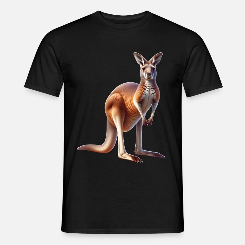 Känguru - Männer T-Shirt - Schwarz