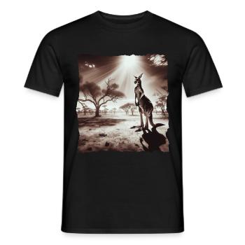 Känguru Kangaroo - Männer T-Shirt - Schwarz - Vorne - AI Model Male 178 light (178cm)