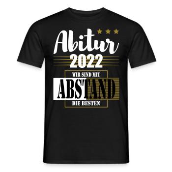 Abitur 2022 Wir sind mit Abstand die Besten - Männer T-Shirt - Schwarz - Vorne - AI Model Male 178 light (178cm)