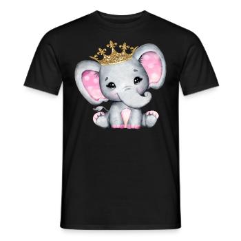 Elephant Family Mama Baby T-Shirt - Men's T-Shirt - black - Front - AI Model Male 178 light (178cm)