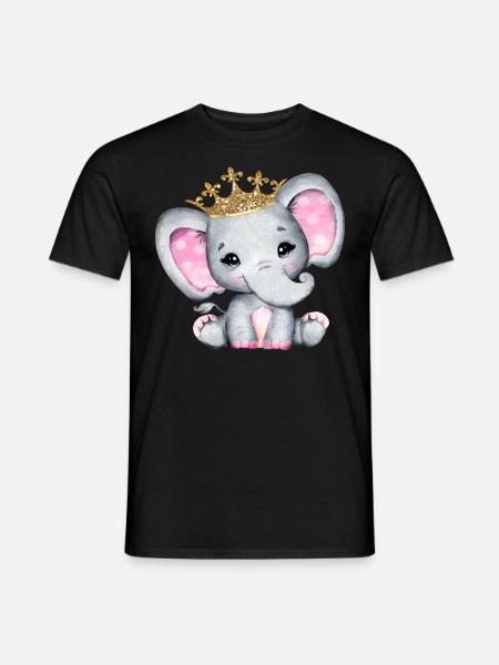 Elephant Family Mama Baby T-Shirt - Men's T-Shirt - black