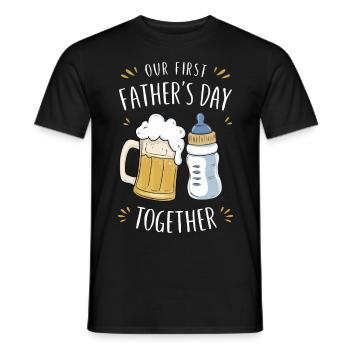 Our first Fathers Day Together - Men's T-Shirt - black - Front - AI Model Male 178 light (178cm)