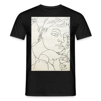 Heinz Plier - Sketch No. 2 - Men's T-Shirt - black - Front - AI Model Male 178 light (178cm)