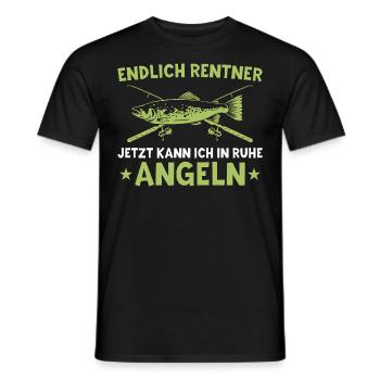 Rentner Jetzt kann ich in Ruhe Angeln - Männer T-Shirt - Schwarz - Vorne - AI Model Male 178 light (178cm)