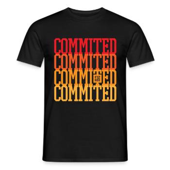 Commited to your goals! - Men's T-Shirt - black - Front - AI Model Male 178 light (178cm)
