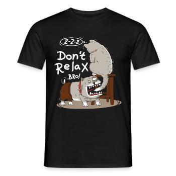 Dog eggs sleeping cat - Men's T-Shirt - black - Front - AI Model Male 178 light (178cm)