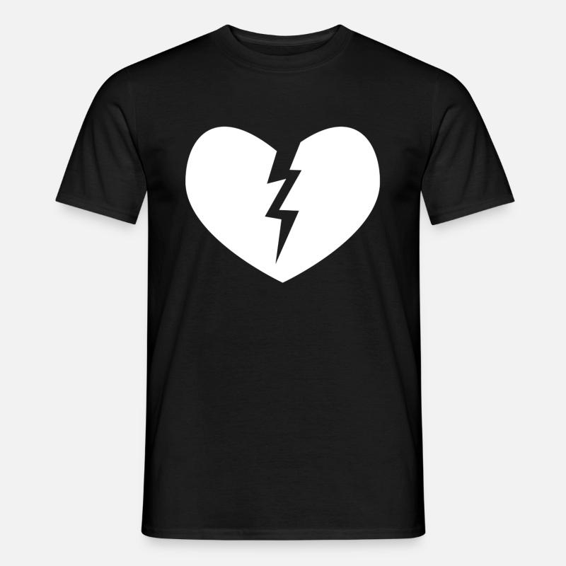 Gebrochenes Herz - Männer T-Shirt - Schwarz