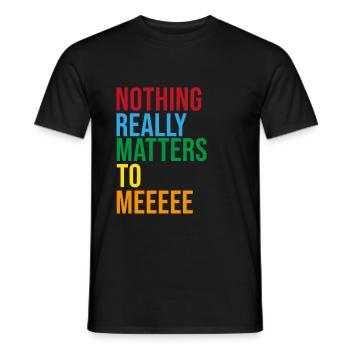 bohemian rhapsodie queen paroles arc en ciel - T-shirt homme - noir - Devant - AI Model Male 178 light (178cm)